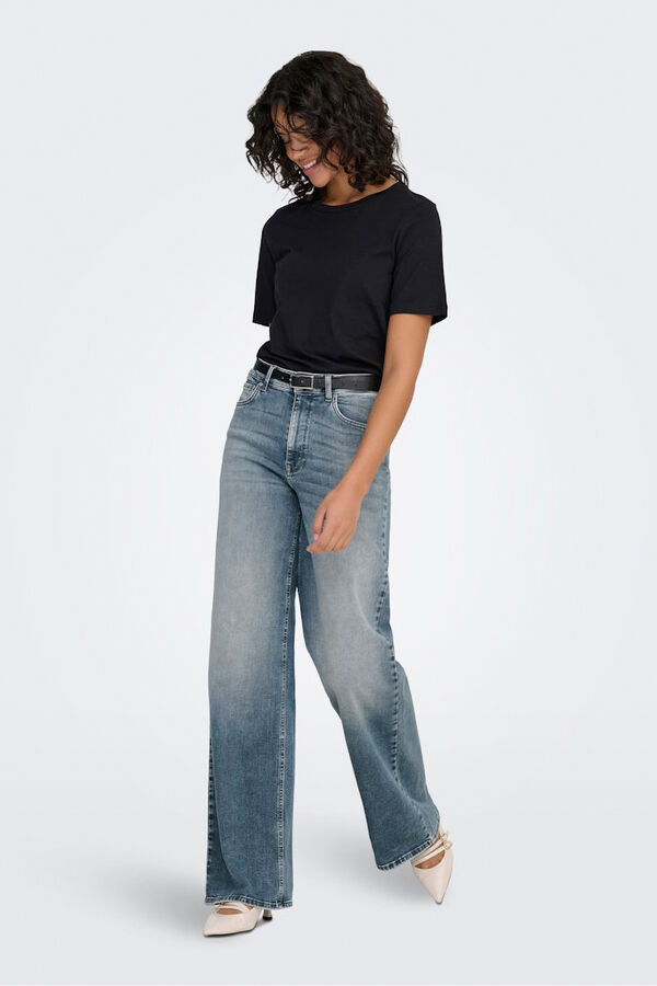 Only Kurzarm-T-Shirt  Schwarz