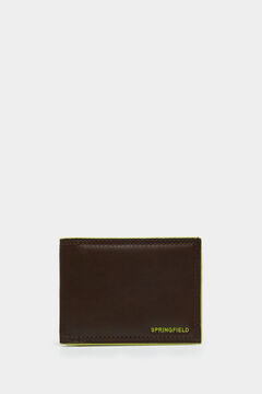Springfield Contrast faux leather wallet tan