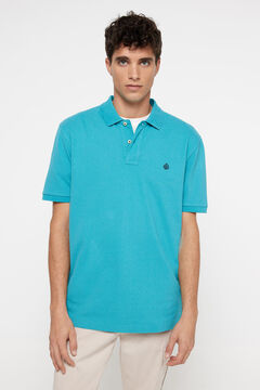 Springfield Basic-Poloshirt Piqué blau