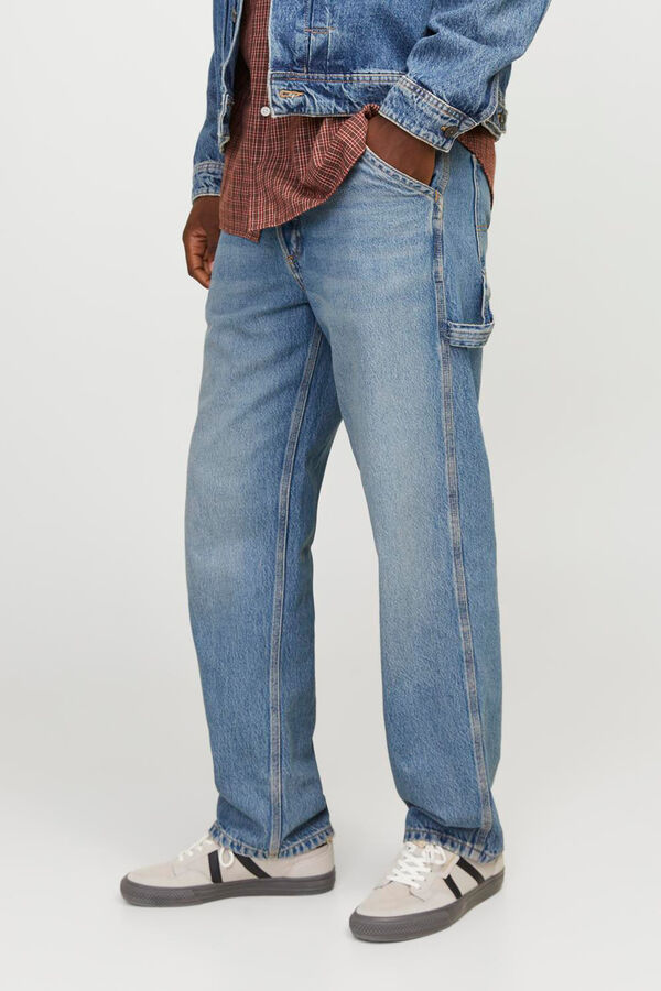Springfield Loose fit jeans plava