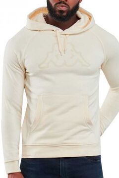 Springfield Hooded sweatshirt, ideal for outdoor activities, omini logo on the front, 80% cotton and 20% polyester ecru