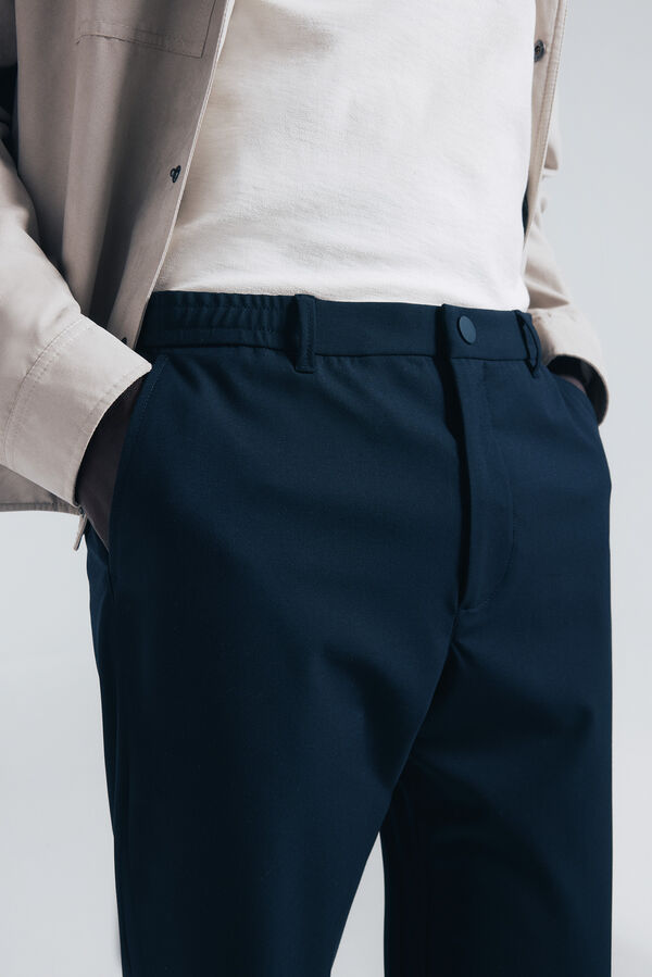 Springfield Paul structured chinos trousers blue