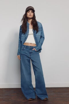 Springfield Jeans anchos tiro alto