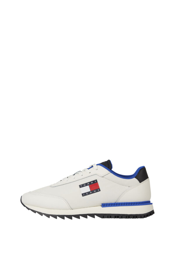 Springfield Running trainer with flag and serrated sole white