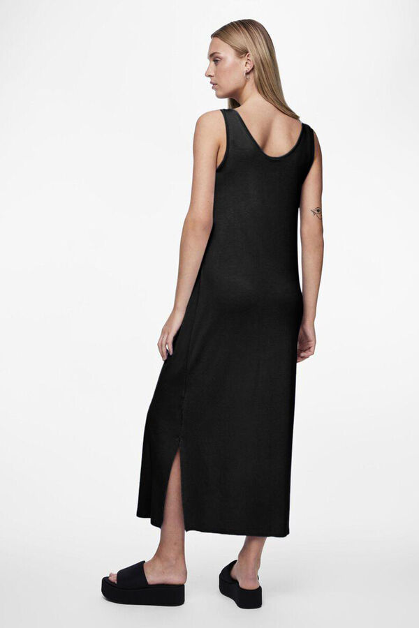 Pieces Vestido largo fluido negro