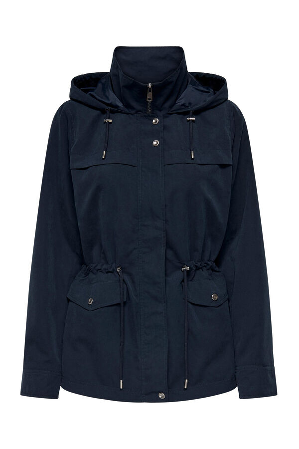 Springfield Jacket with pockets and hood bluish