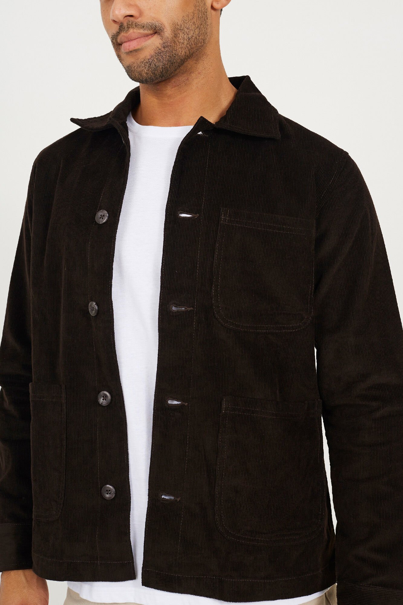 Brave Soul Sobrecamisa cierre de botones