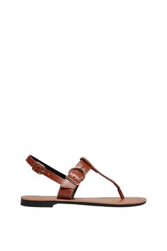 Springfield Flat thong sandals brun