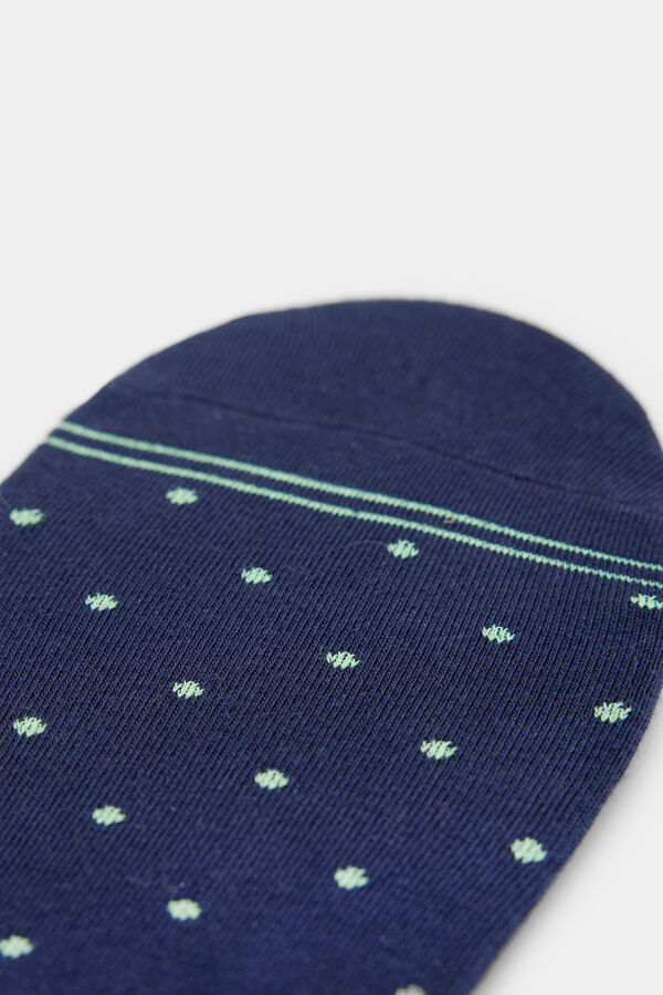 Springfield Polka-dot invisible socks blue