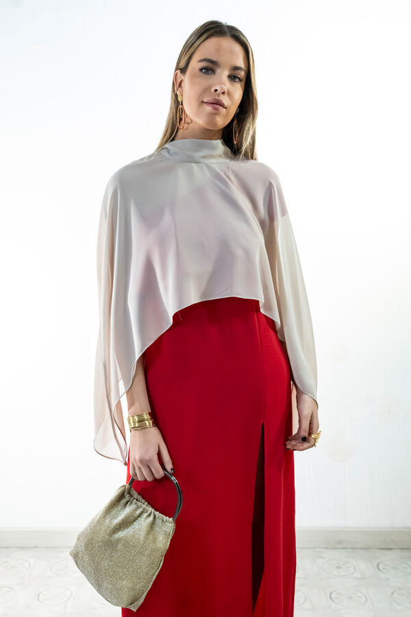 Cul Sac Short high neck cape brown