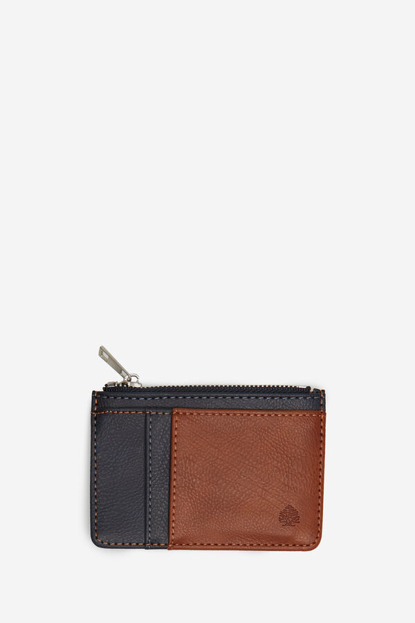 Springfield Monedero efecto piel azul