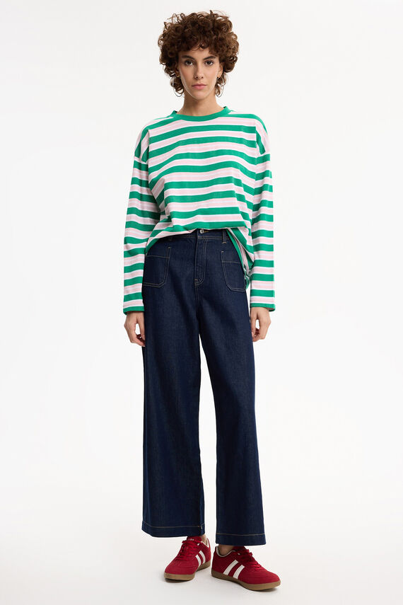 Camiseta oversize de rayas