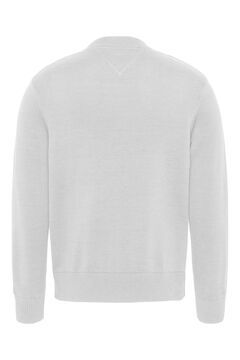 Springfield Round neck knit jumper with flag. silber