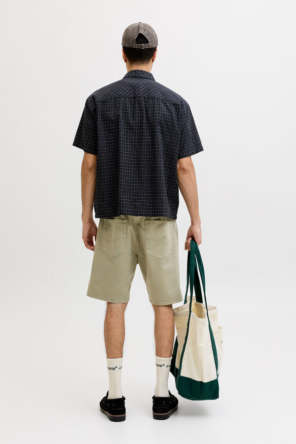 Jack & Jones Loose cotton Bermuda shorts nude