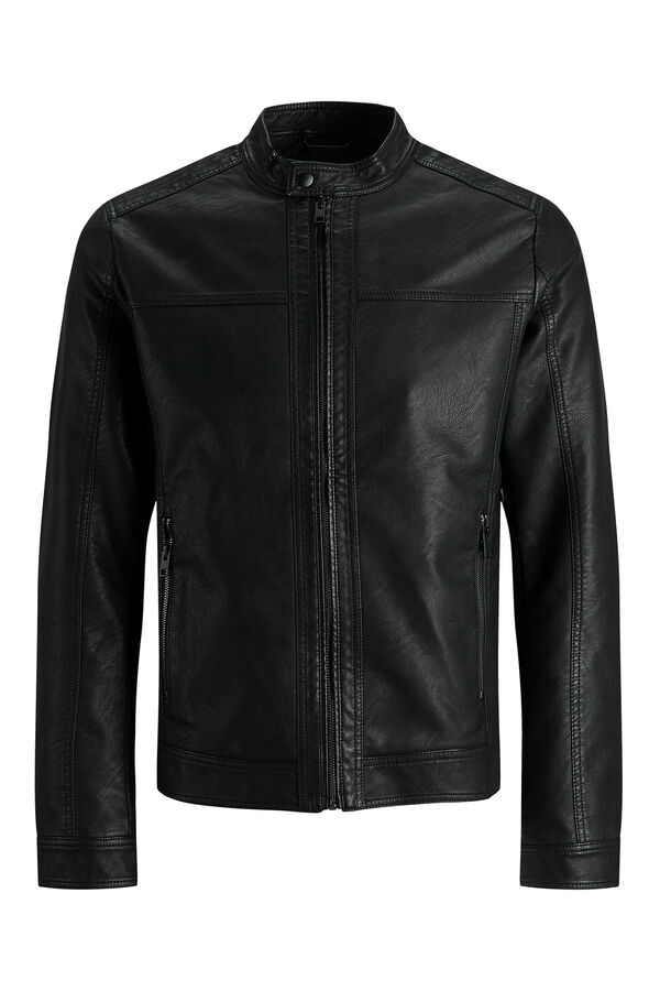 Jack & Jones Synthetic biker jacket black