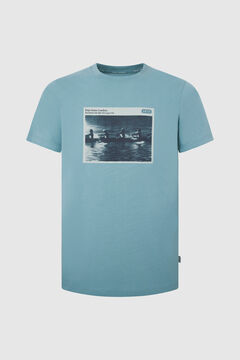 Springfield Camiseta photo print azul medio