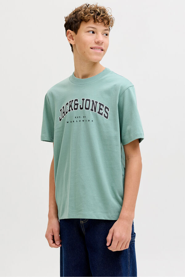 Jack & Jones Junior T-shirt relaxada logo azul