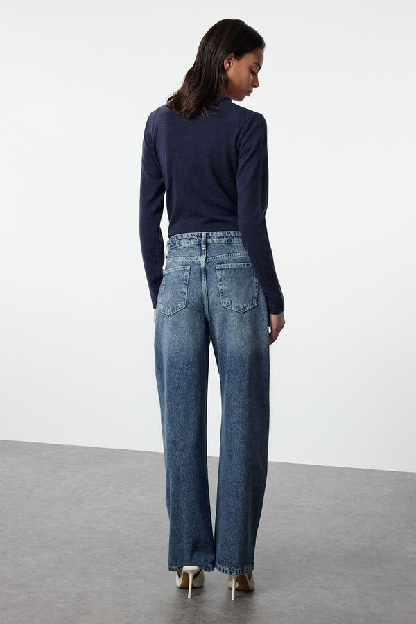 Trendyol Pantal&oacute;n vaquero holgado azul