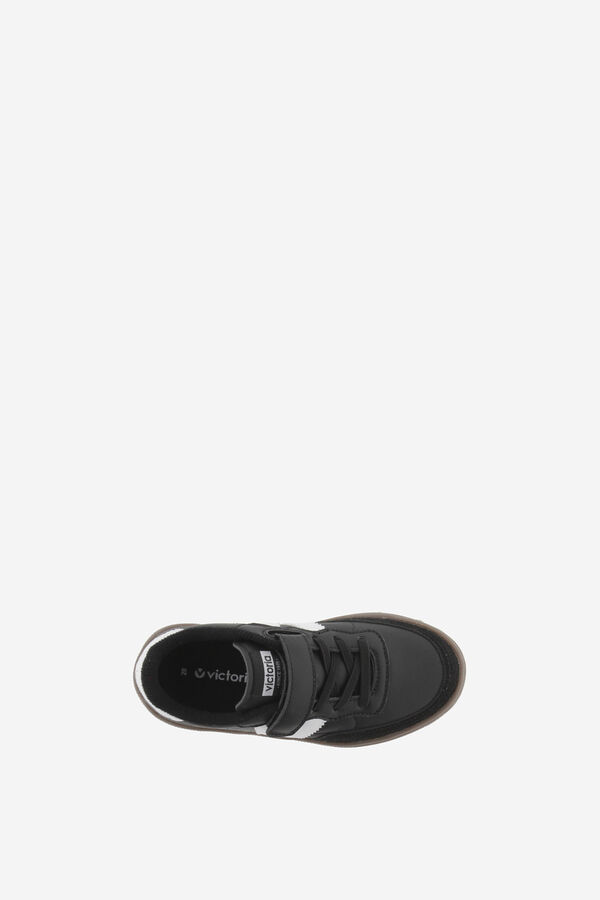 Victoria Victoria Oslo faux leather sneakers with contrasting details and elastic laces black