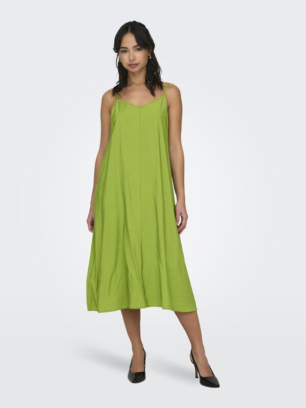 Springfield Vestido midi tirantes verde