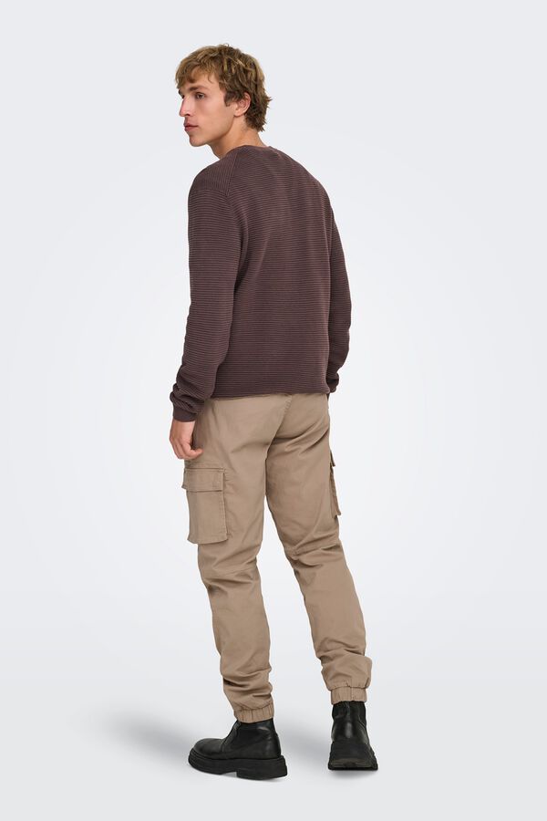 Only & Sons Cargo long trousers nude