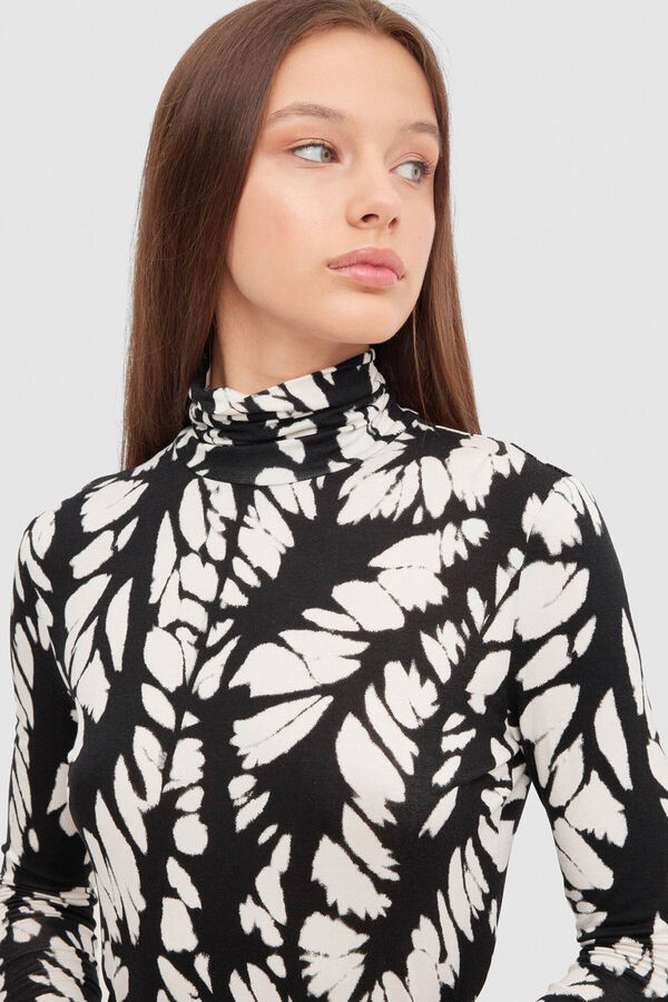 Inside Camiseta Manga Larga Estampada negro