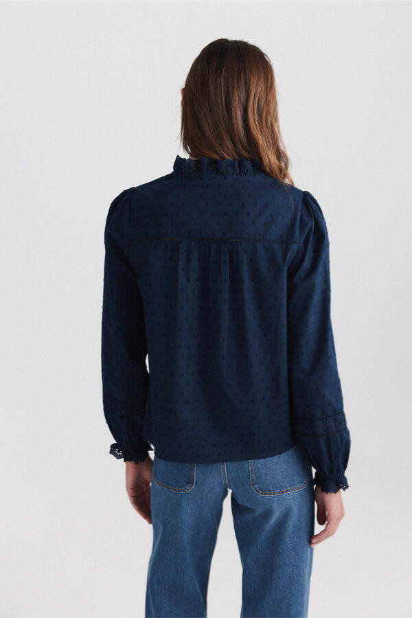 Springfield Embroidered romantic blouse blue