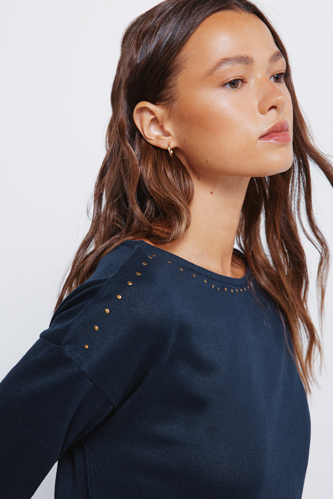 Springfield Studded boat neck T-shirt