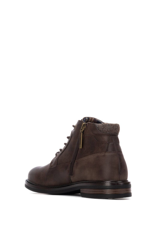 Refresh Faux leather lace-up ankle boot brown