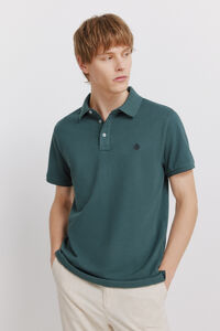 Springfield Piqu&eacute; contrast cuff slim fit polo shirt
