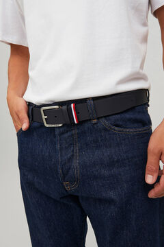 Jack & Jones Cintur&oacute;n cl&aacute;sico piel negro