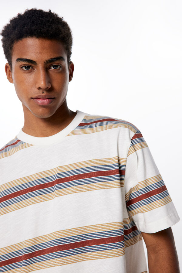 Springfield Striped T-shirt ecru