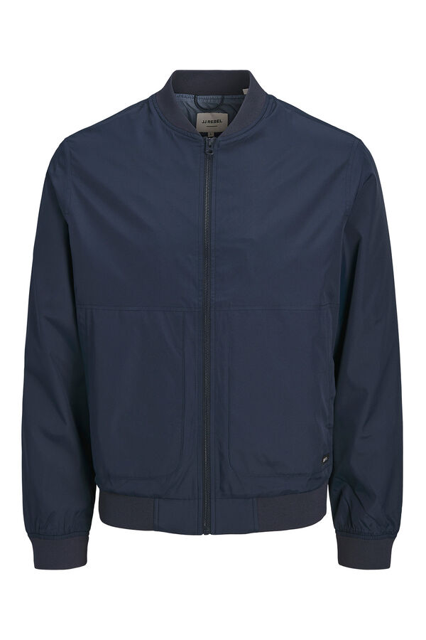 JJ REBEL Plain weave short bomber jacket blue