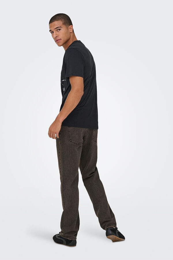 Only & Sons T-shirt de manga curta Star Wars preto