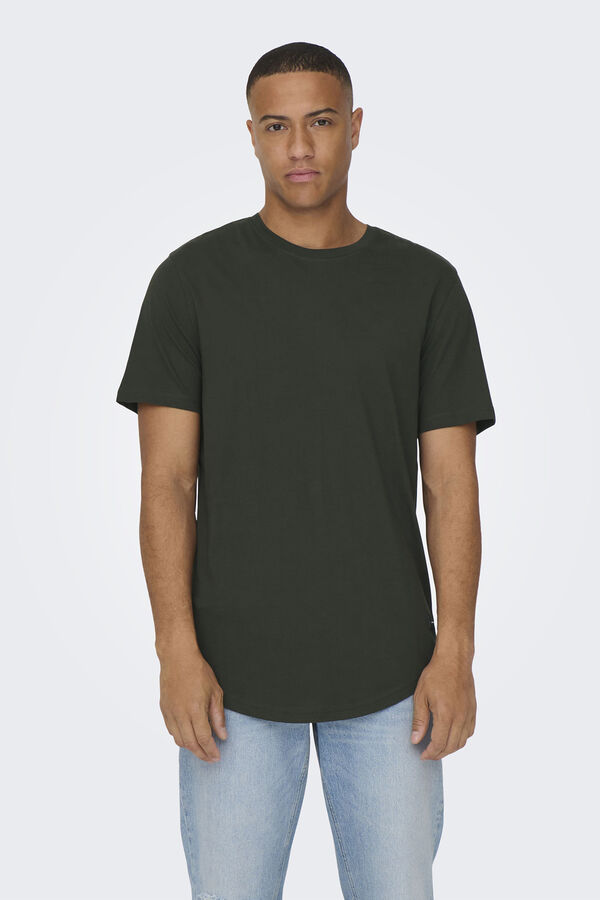 Springfield Einfaches Kurzarm-Shirt grün