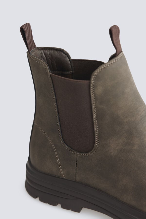 Springfield Elasticated Chelsea ankle boot brown