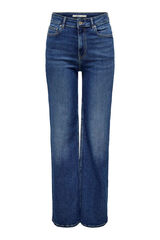 Only Calça Jeans de Perna Larga azul