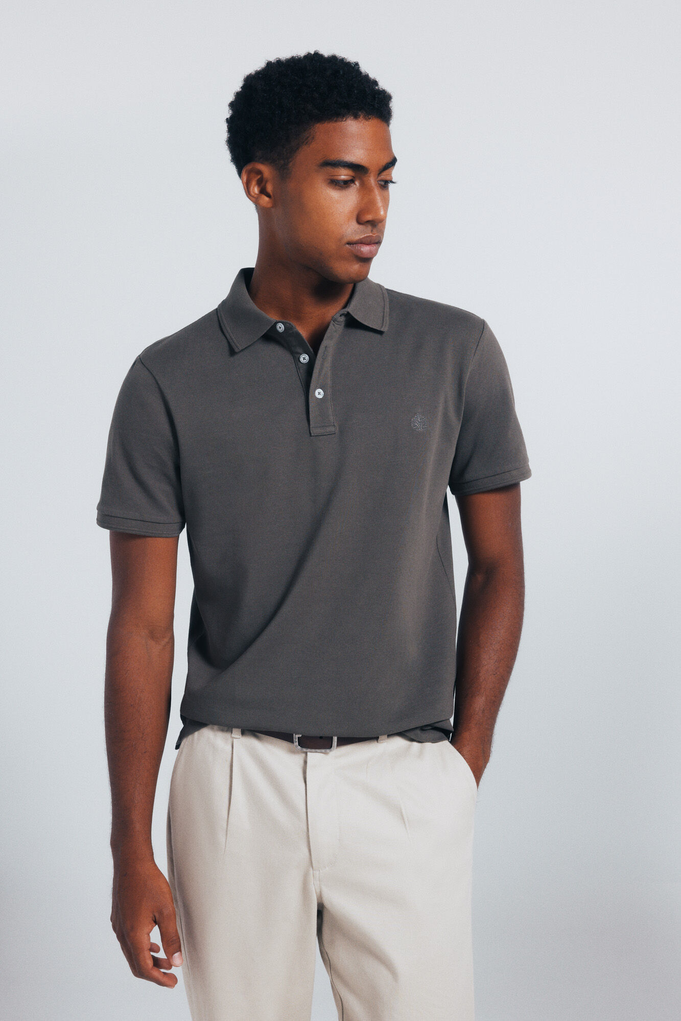 Springfield Slim fit piqu&eacute; polo shirt