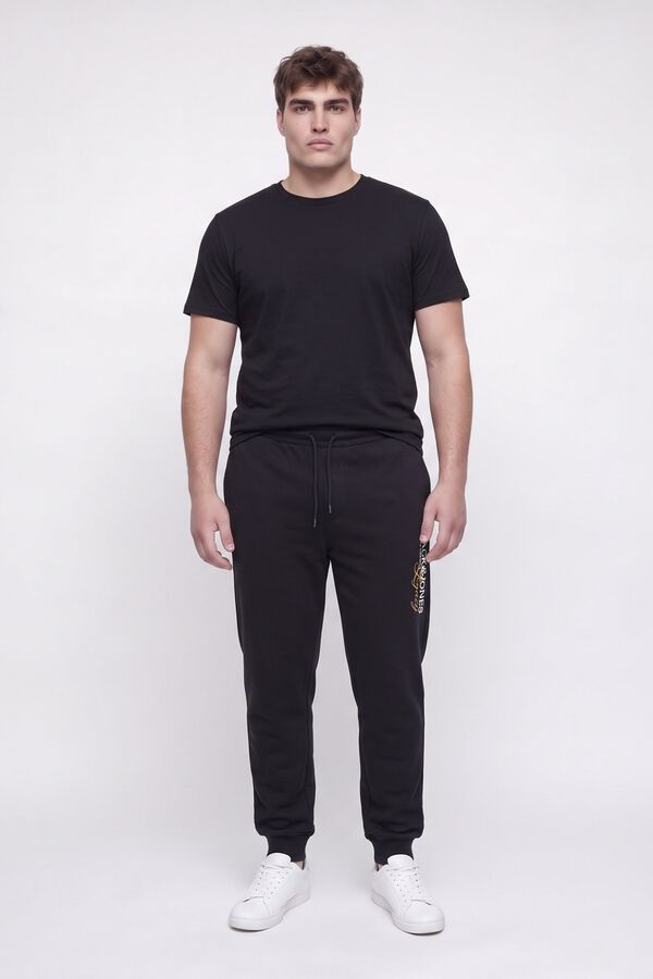 Jack & Jones PLUS Drawstring regular trousers noir