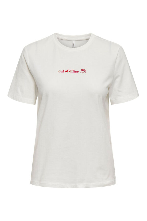 Only Front text T-shirt white