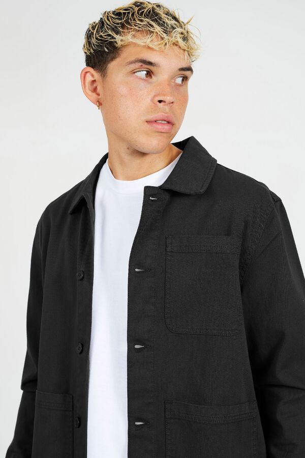 Brave Soul Sobrecamisa con botones negro