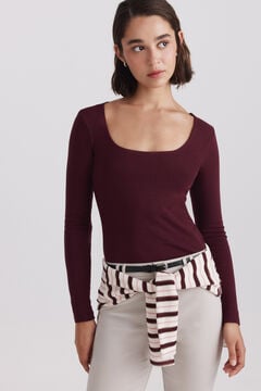 Springfield Cotton square neck T-shirt