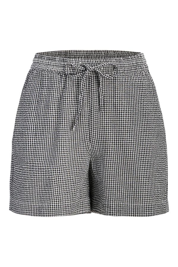 Jack & Jones Shorts seersucker algod&oacute;n negro