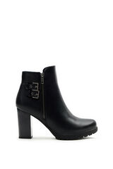 Inside Botins alto com fivelas preto