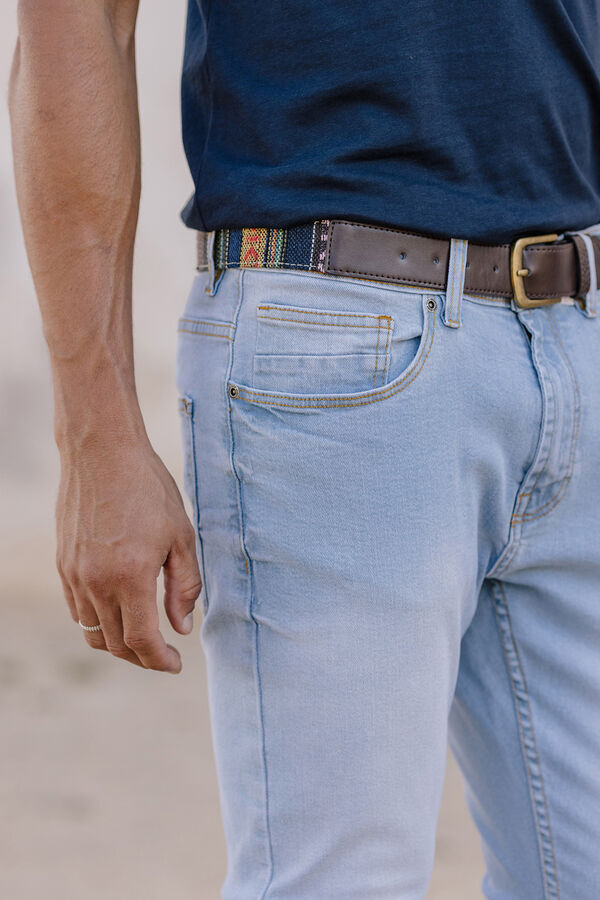 Celopman Pantal&oacute;n Denim Skinny blanco