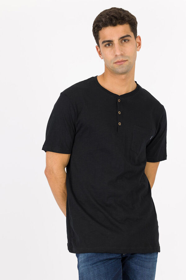 Springfield T-shirt básica Flamé com bolso preto