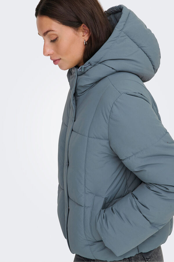 JDY Abrigo acolchado gris