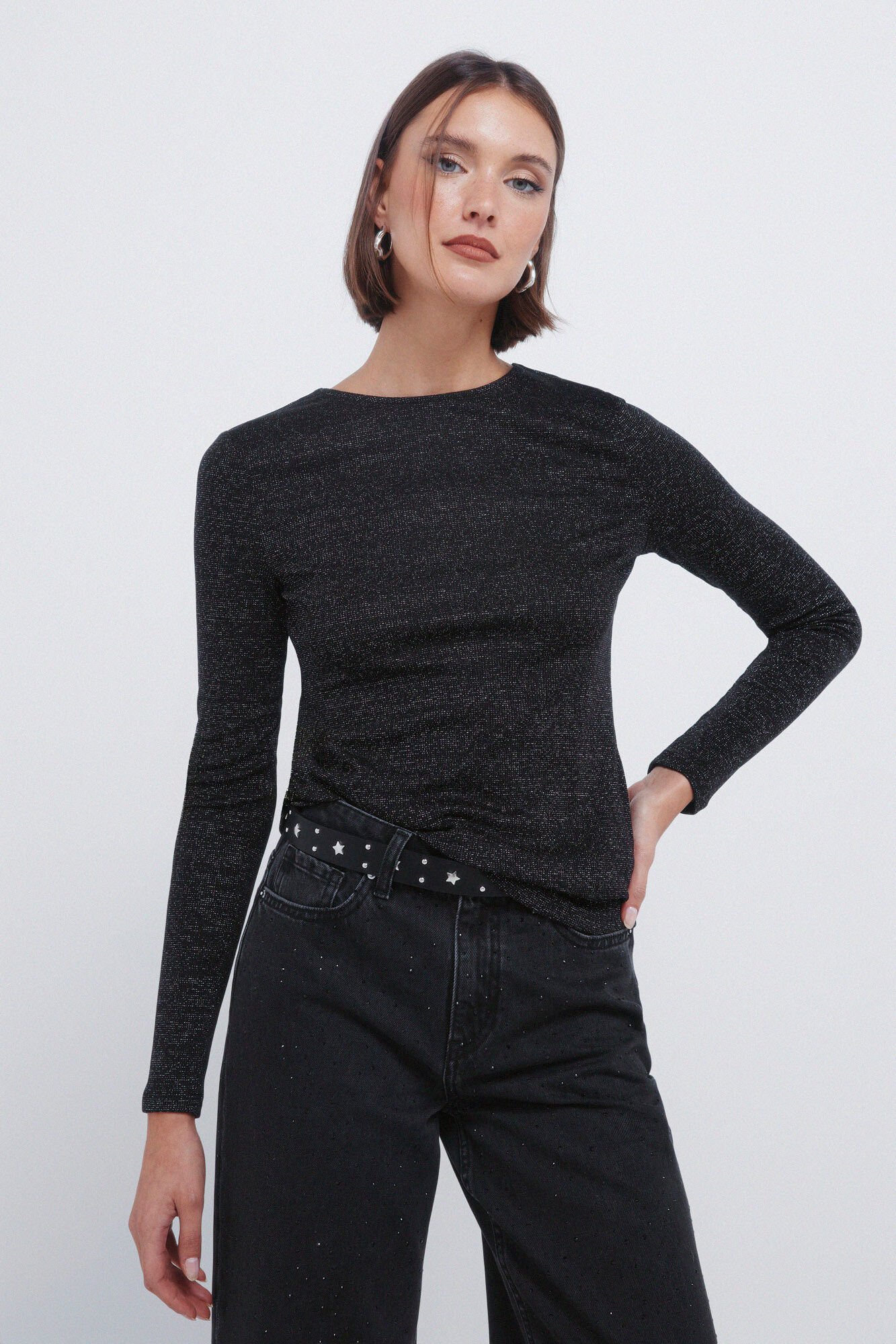 Springfield Camiseta lurex escote espalda