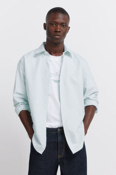 Springfield Camisa oxford &agrave;s riscas sem vincos