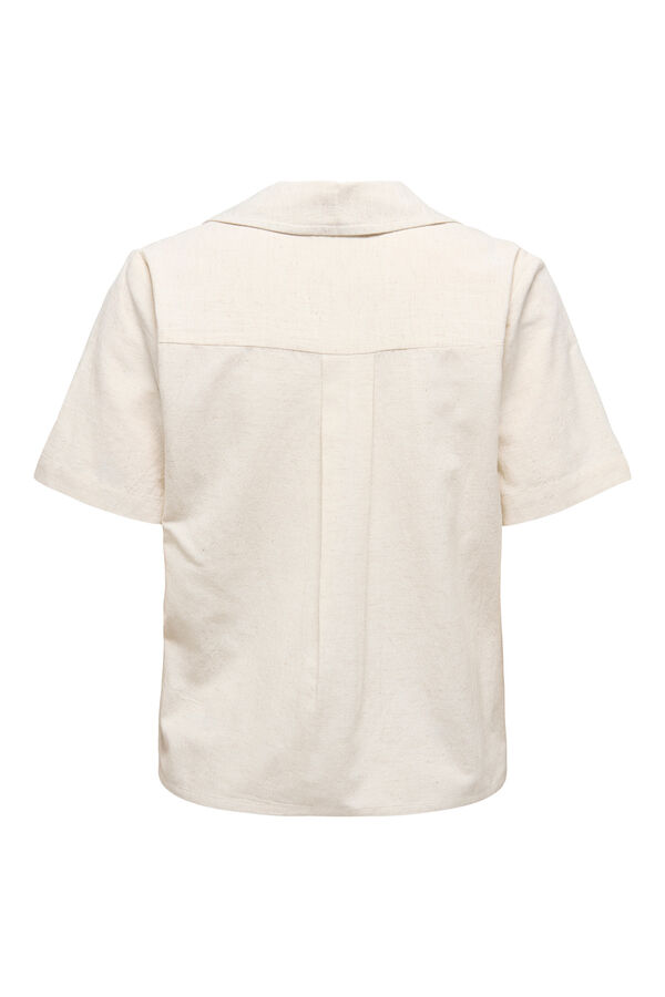 JDY Camisa manga corta lino gris